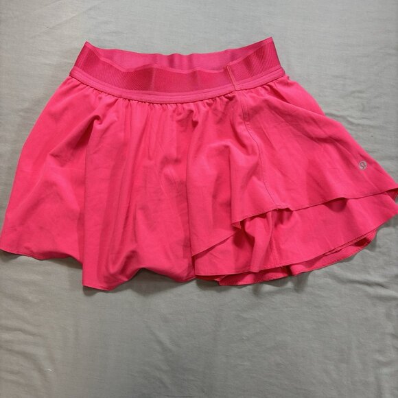 Lululemon Pants - Lululemon Hot Pink Tiered Performance Tennis Skort Size 6 EUC